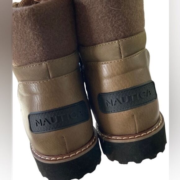 Nautical Brown Lace up Boots Size 8.5 - Picture 3 of 8